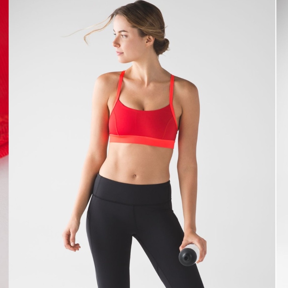Lululemon True Red Rise and Run Bra
